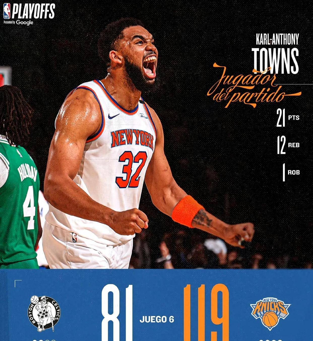 关于尼克斯大胜凯尔特人,兰多夫砍下二十七分的信息 关于尼克斯大胜凯尔特人,兰多夫砍下二十七分的信息